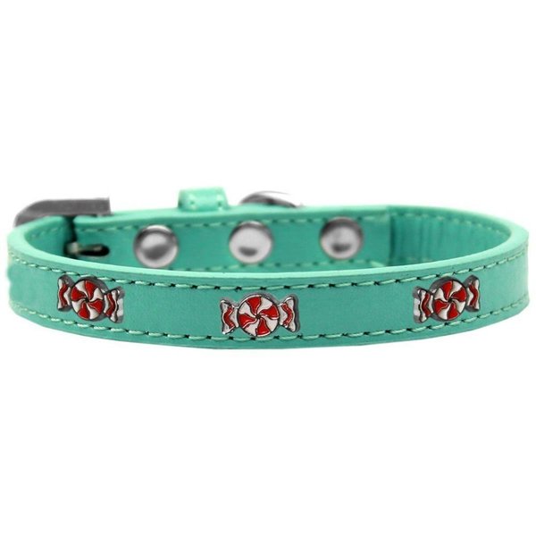 Mansbestfriend Peppermint Widget Dog CollarAqua Size 14 MA935155